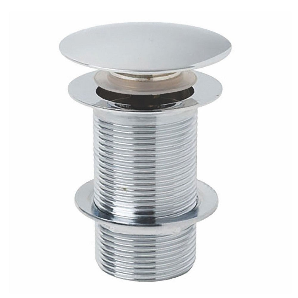 Scudo Round Chrome Dome Unslotted Sprung Basin Waste