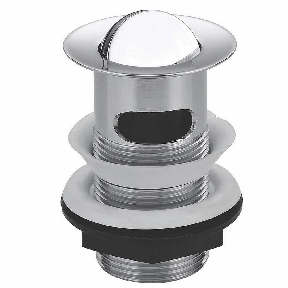 Scudo Round Chrome Slotted Flip Top Basin Waste