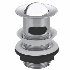 Scudo Round Chrome Slotted Flip Top Basin Waste