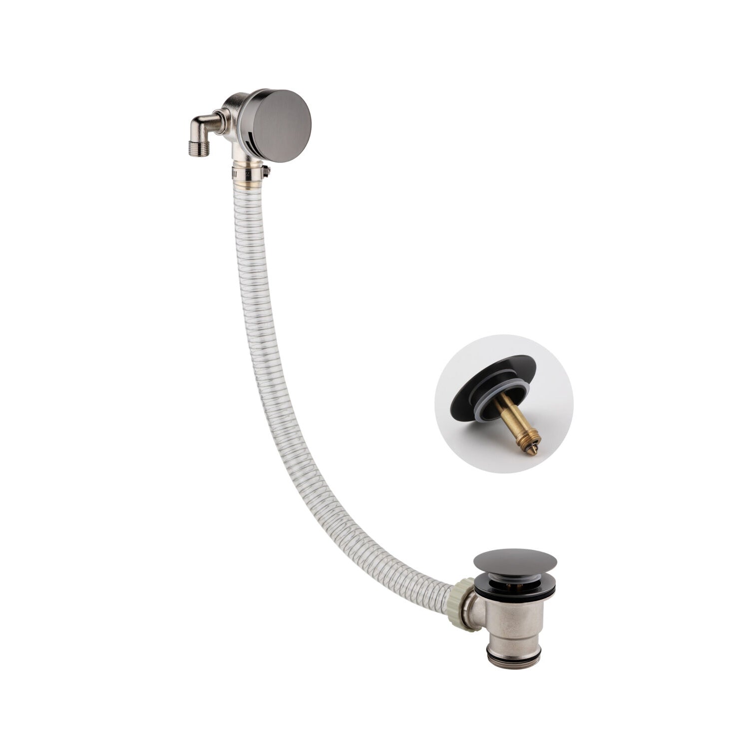 Scudo Round Gunmetal Bath Filler with Waste and Overflow