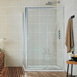 S6-GLASS033 Scudo S6 Chrome Sliding Shower Door