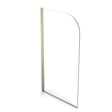 Scudo S6 Radius Edge 6mm Bath Screen in Brushed Nickel