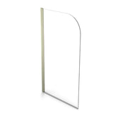 Scudo S6 Radius Edge 6mm Bath Screen in Brushed Nickel