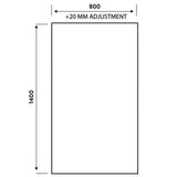 BLACKSCREEN099 Scudo S6 Square Edge 6mm Bath Screen in Black (2)