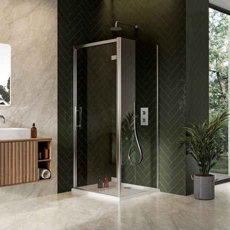 SCUD700HD Scudo S8 Chrome Hinged Shower Door (1)