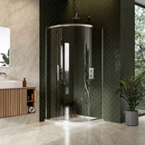 SCUD8SDQ/ SCUD9SDQ Scudo S8 Chrome Single Door Quadrant Shower Enclosure (1)
