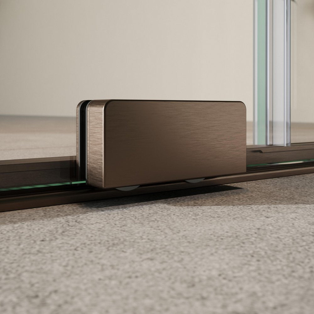 Scudo S8 Momentum Brushed Bronze Sliding Wetroom Panel