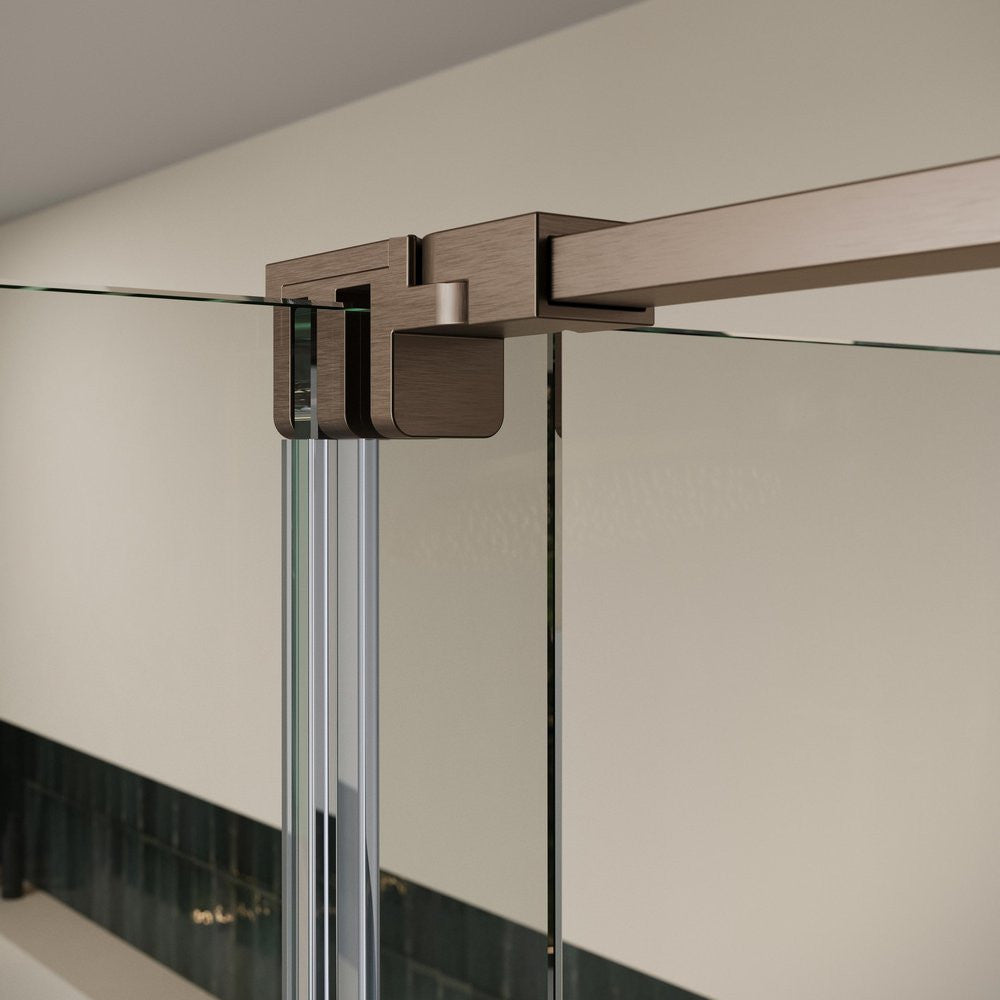 Scudo S8 Momentum Brushed Bronze Sliding Wetroom Panel