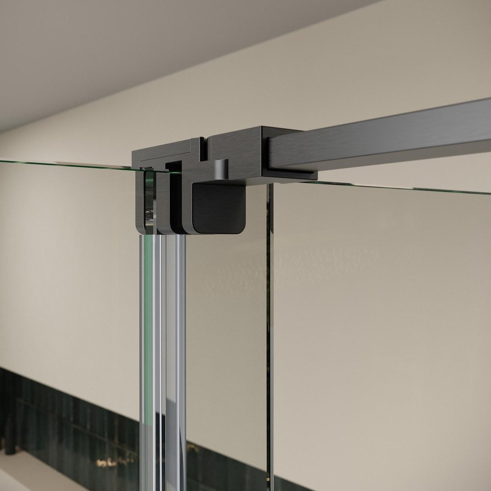 Scudo S8 Momentum Gun Metal Sliding Wetroom Panel