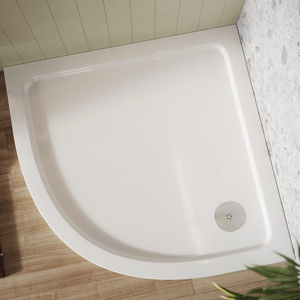 Scudo Shires Quadrant Shower Tray in White lifestyle