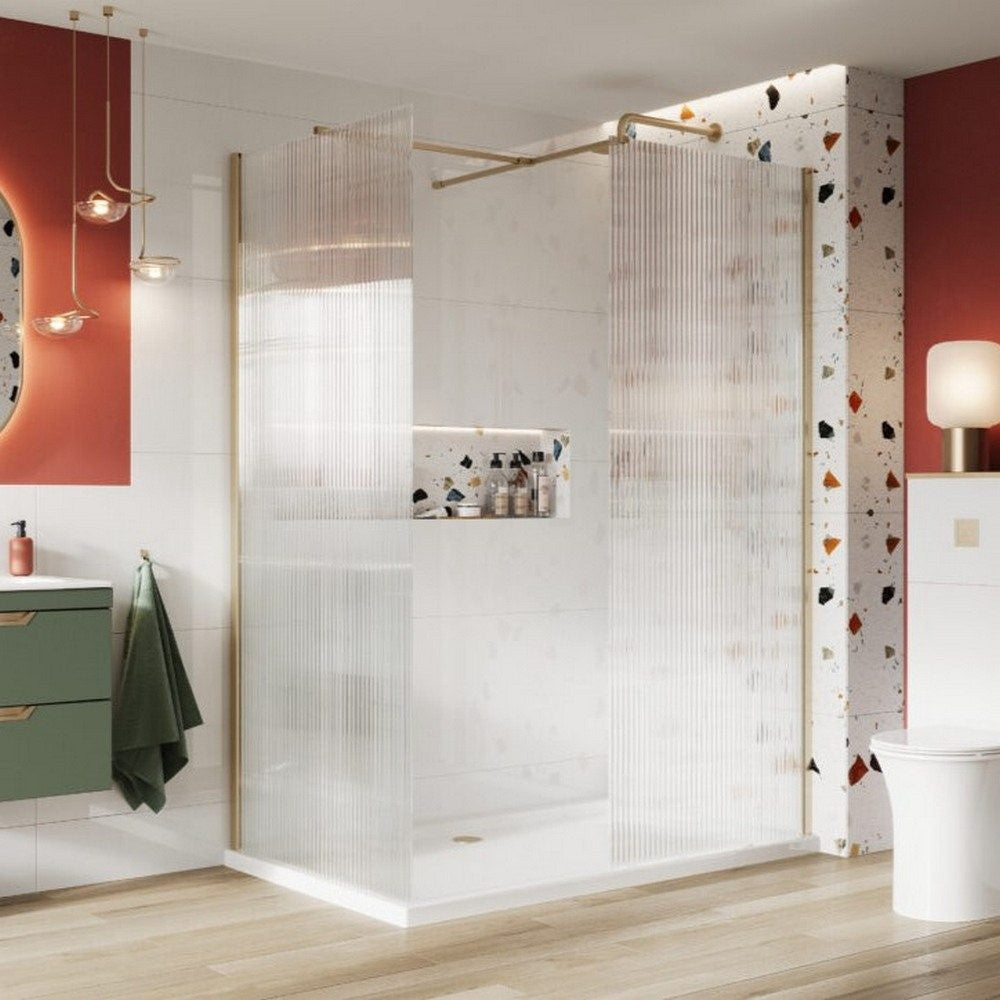 Scudo Shires Rectangular Shower Tray in White enclosure