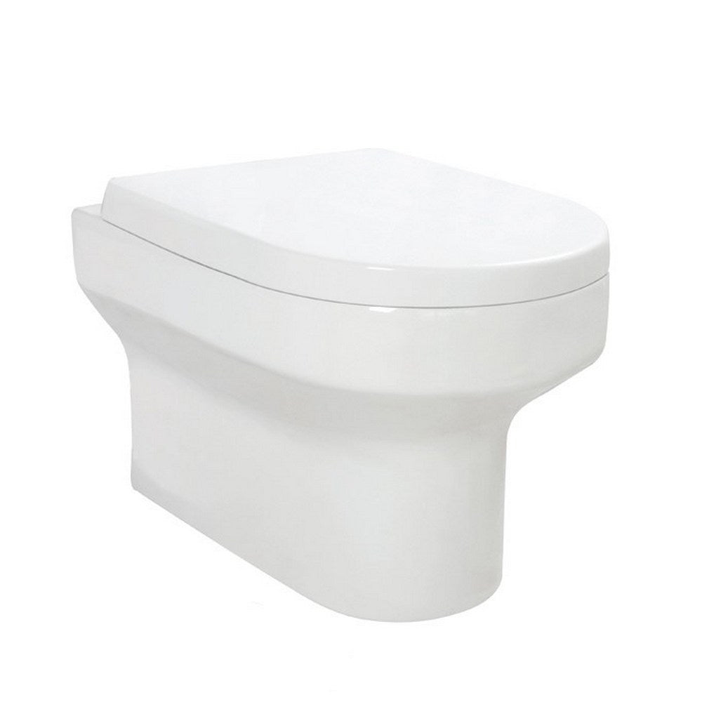 Scudo Spa Rimless Back To Wall Toilet Pan and Soft Closing Wrap Over Seat