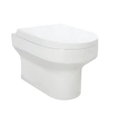 Scudo Spa Rimless Back To Wall Toilet Pan and Soft Closing Wrap Over Seat