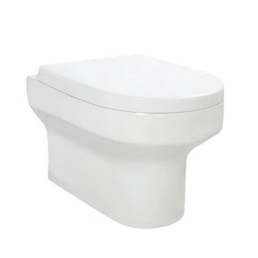 Scudo Spa Rimless Back To Wall Toilet Pan and Soft Closing Wrap Over Seat