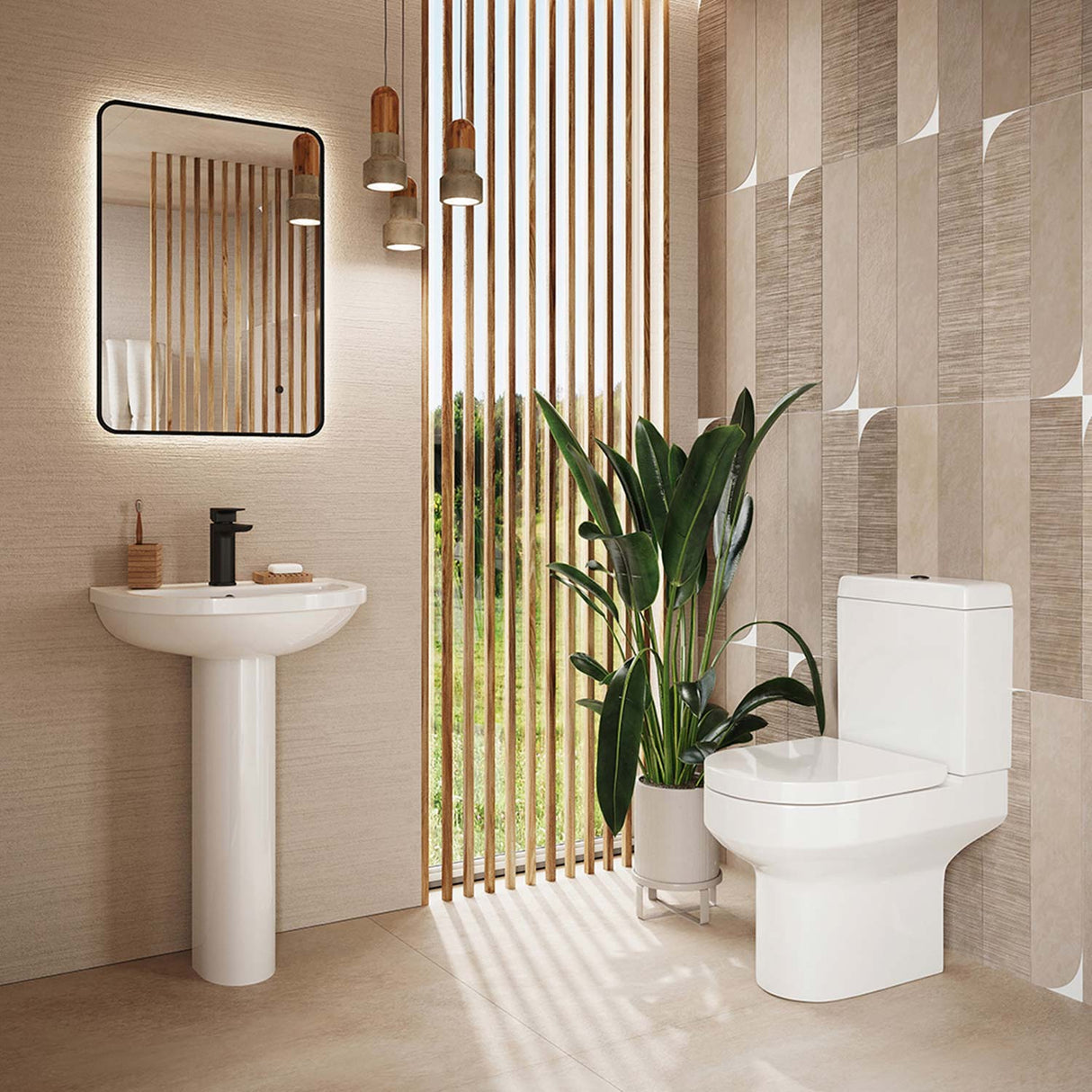 Scudo Spa Rimless Closed Back Pan with Cistern And Seat  lifestyle