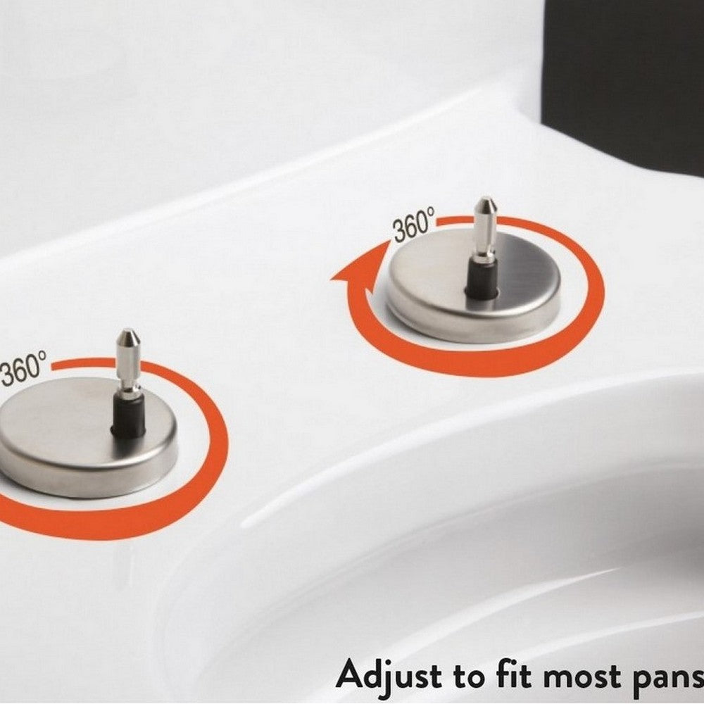 Scudo Spa Short D Shape Soft Closing Toilet Seat Adjustments