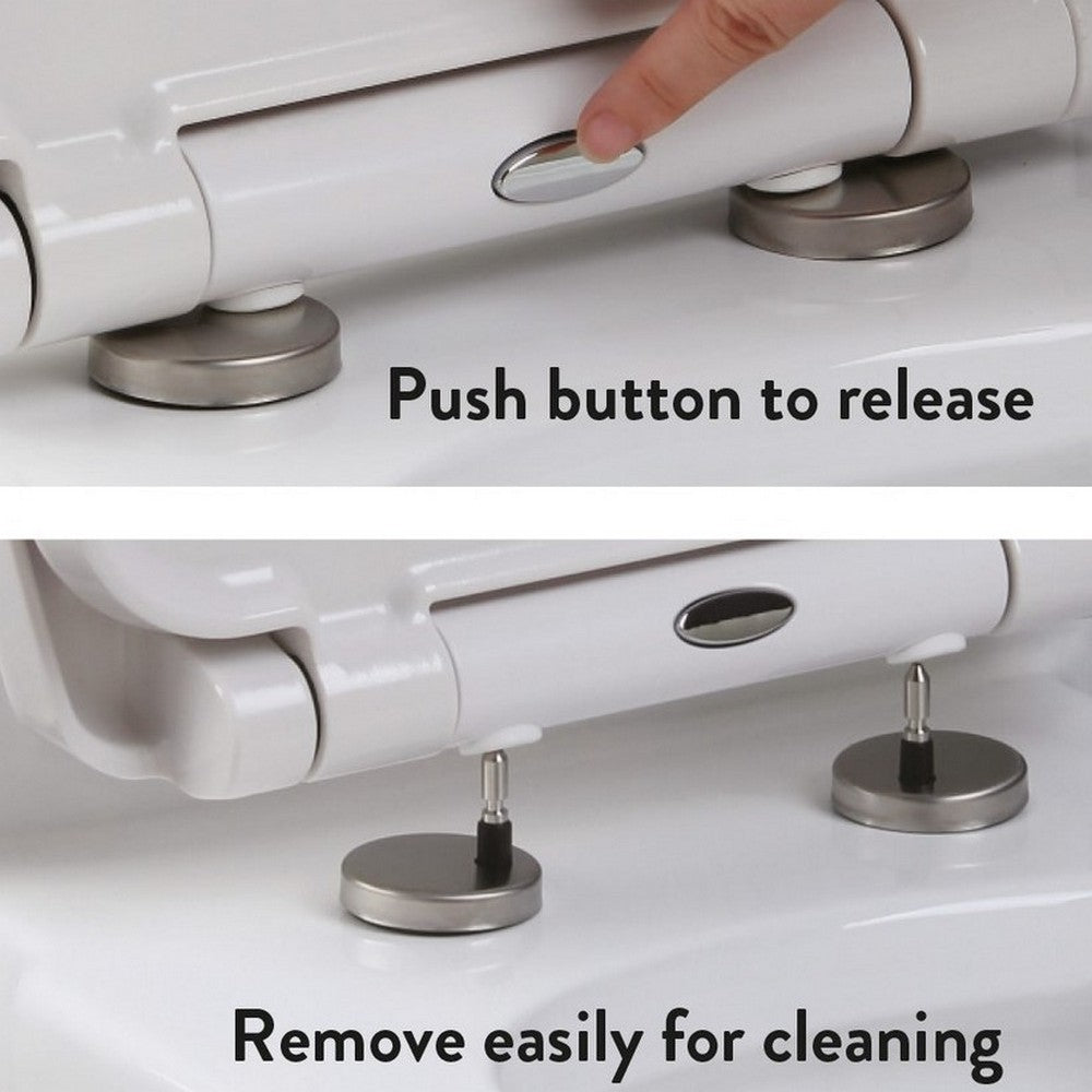 Scudo Spa Short D Shape Soft Closing Toilet Seat Quick Release