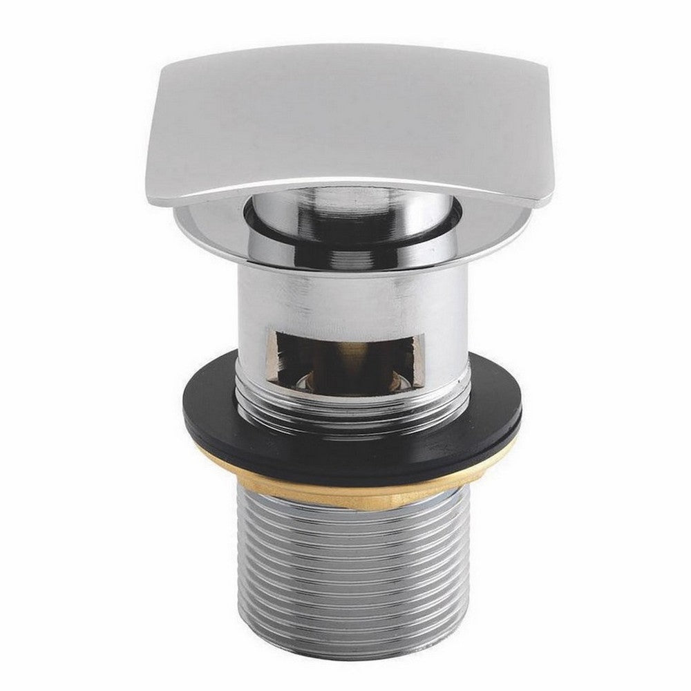 Scudo Square Chrome Dome Slotted Sprung Basin Waste