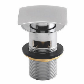 Scudo Square Chrome Dome Slotted Sprung Basin Waste