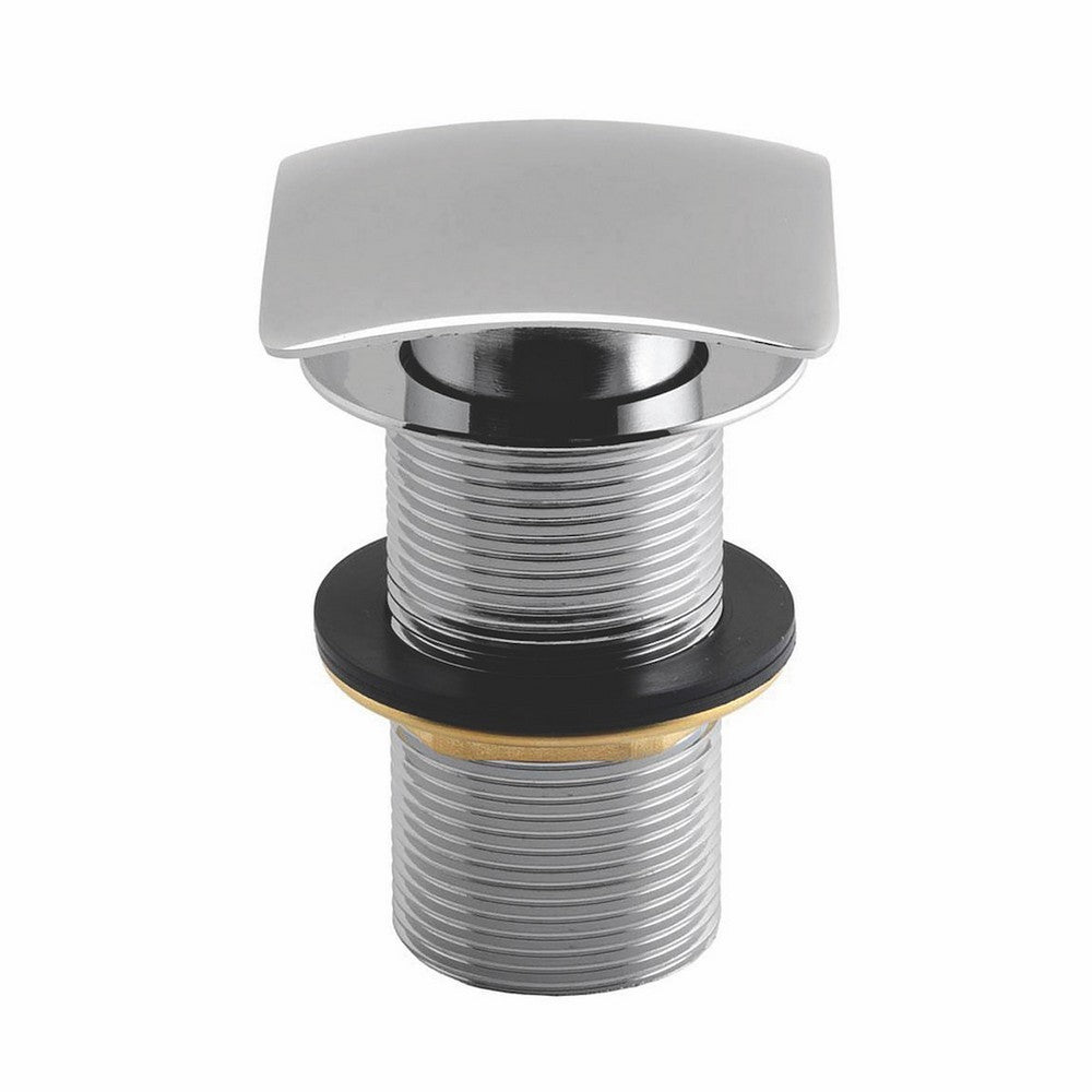 Scudo Square Chrome Dome Unslotted Sprung Basin Waste