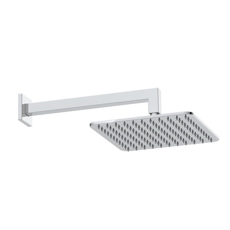 Scudo Square Shower Head and Arm in Chrome