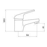Scudo Tidy Chrome Bath Filler Dimensions