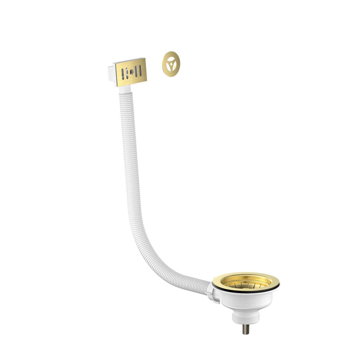 Scudo Universal Kitchen Sink Waste in Brushed Brass