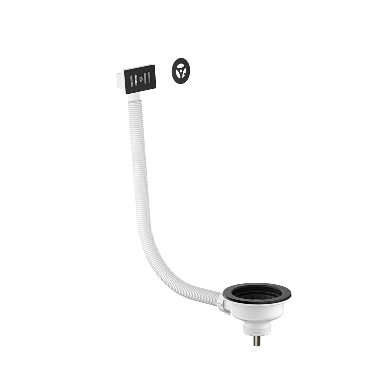 Scudo Universal Kitchen Sink Waste in Matt Black