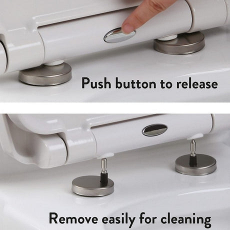 Scudo Universal Soft Closing Toilet Seat Push Release
