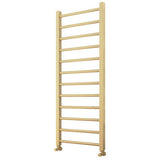 Scudo Vibe 500mm Wide Brushed Brass Towel Radiator 1200mm