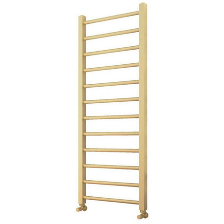 Scudo Vibe 500mm Wide Brushed Brass Towel Radiator 1200mm