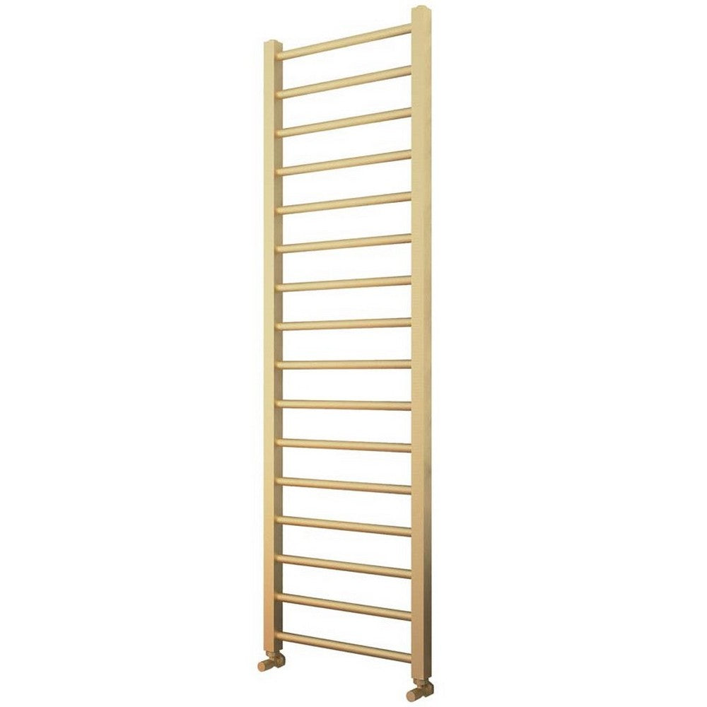 Scudo Vibe 500mm Wide Brushed Brass Towel Radiator 1600mm