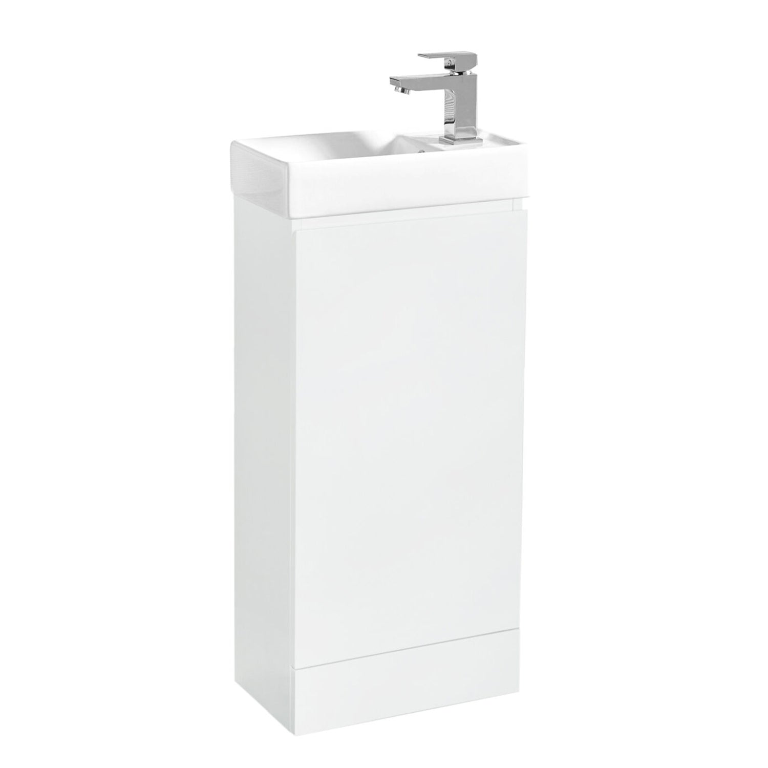 Scudo Waterguard 400mm Cloakroom Vanity Unit and Basin in Gloss White
