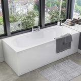 Scudo Waterproof End Bath Panel in Gloss White lifestyle