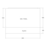 Scudo Wooden 800mm End Bath Panel in High Gloss White dimensions