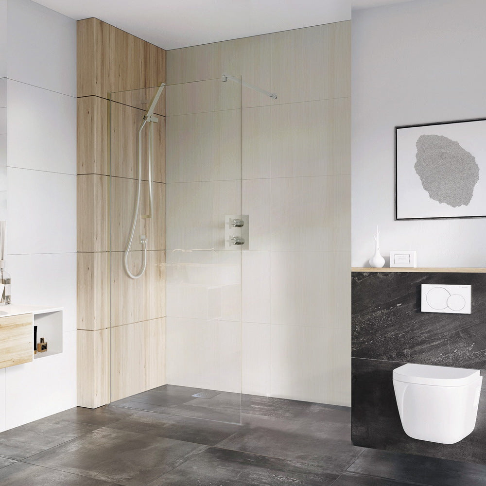 Roman Haven Select 8mm Brushed Nickel Wetroom Panel