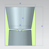 Shelph Tall Countertop Basin 360mm line drawing