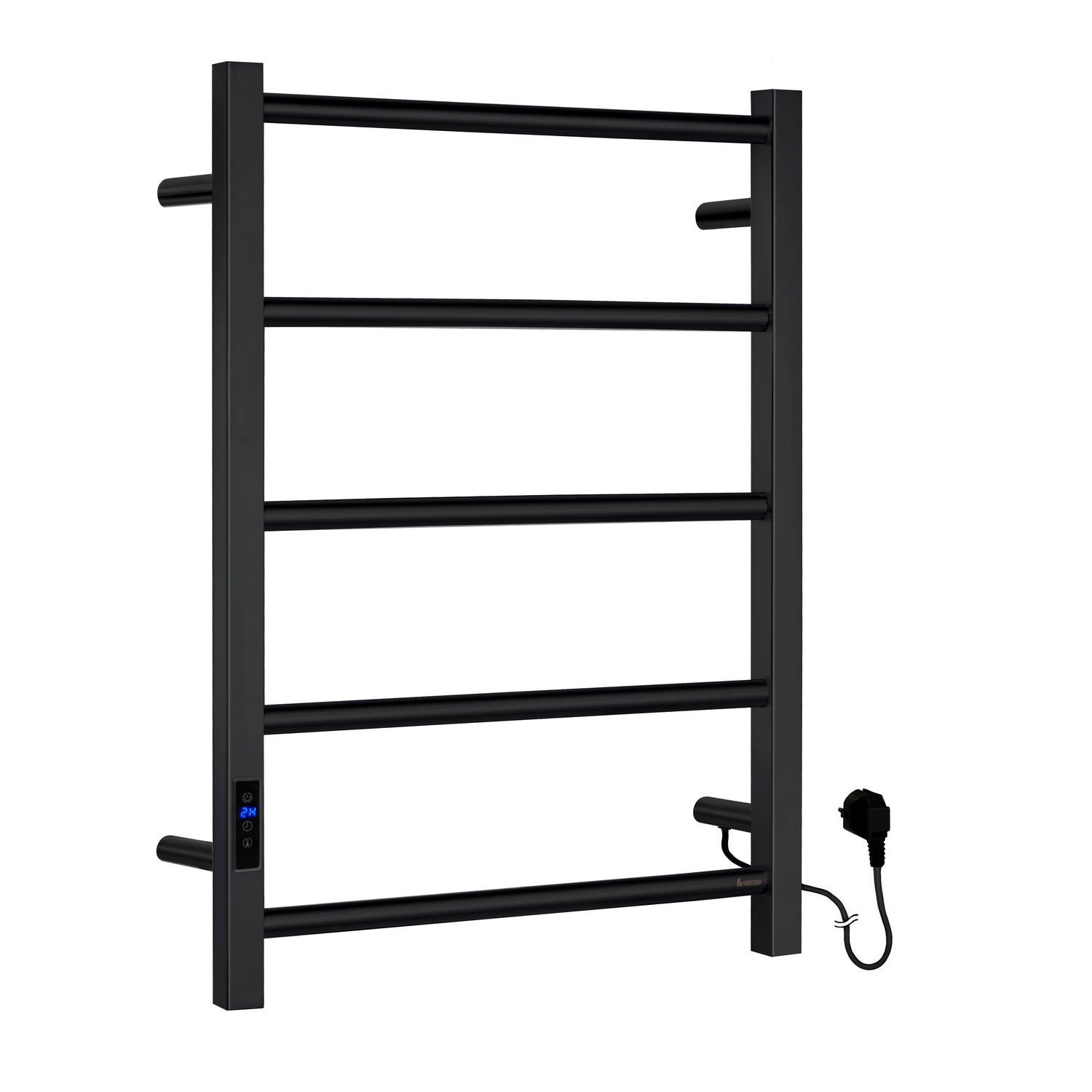 FB705 Smedbo Dry Compact 500 x 689mm Matt Black Electric Towel Warmer
