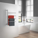 FK717 Smedbo Dry Polished Swivel Four Arm Electric Towel Warmer Lifestyle