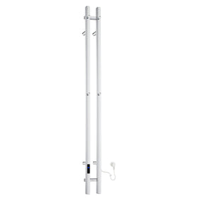 FK712 Smedbo Dry Vertical 120 x 1500mm Electric Polished Towel Warmer