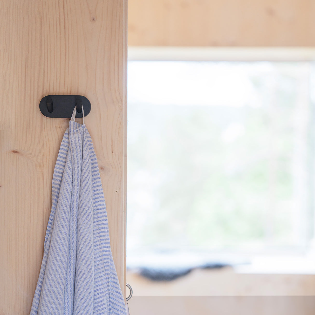 Smedbo Home Double Robe Hook in Black lifestyle 2