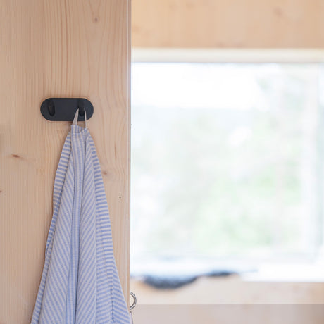Smedbo Home Double Robe Hook in Black lifestyle 2