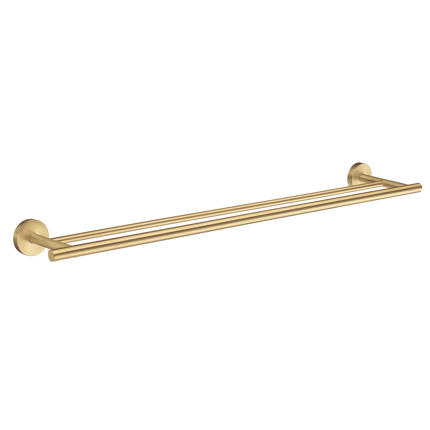 Smedbo Home Double Towel Rail in Brushed Brass