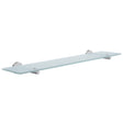 Smedbo Home Frosted Glass Shelf in Brushed Chrome