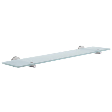 Smedbo Home Frosted Glass Shelf in Brushed Chrome