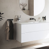 Smedbo Home Frosted Glass Tumbler and Holder in Black lifestyle