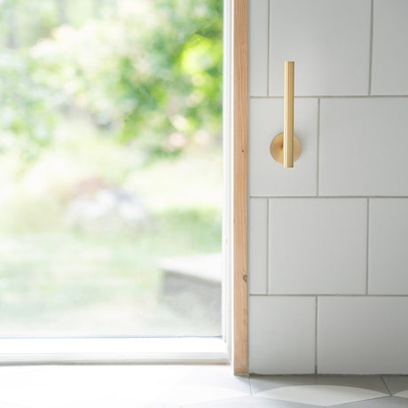 Smedbo Home Spare Toilet Roll Holder in Brushed Brass lifestyle