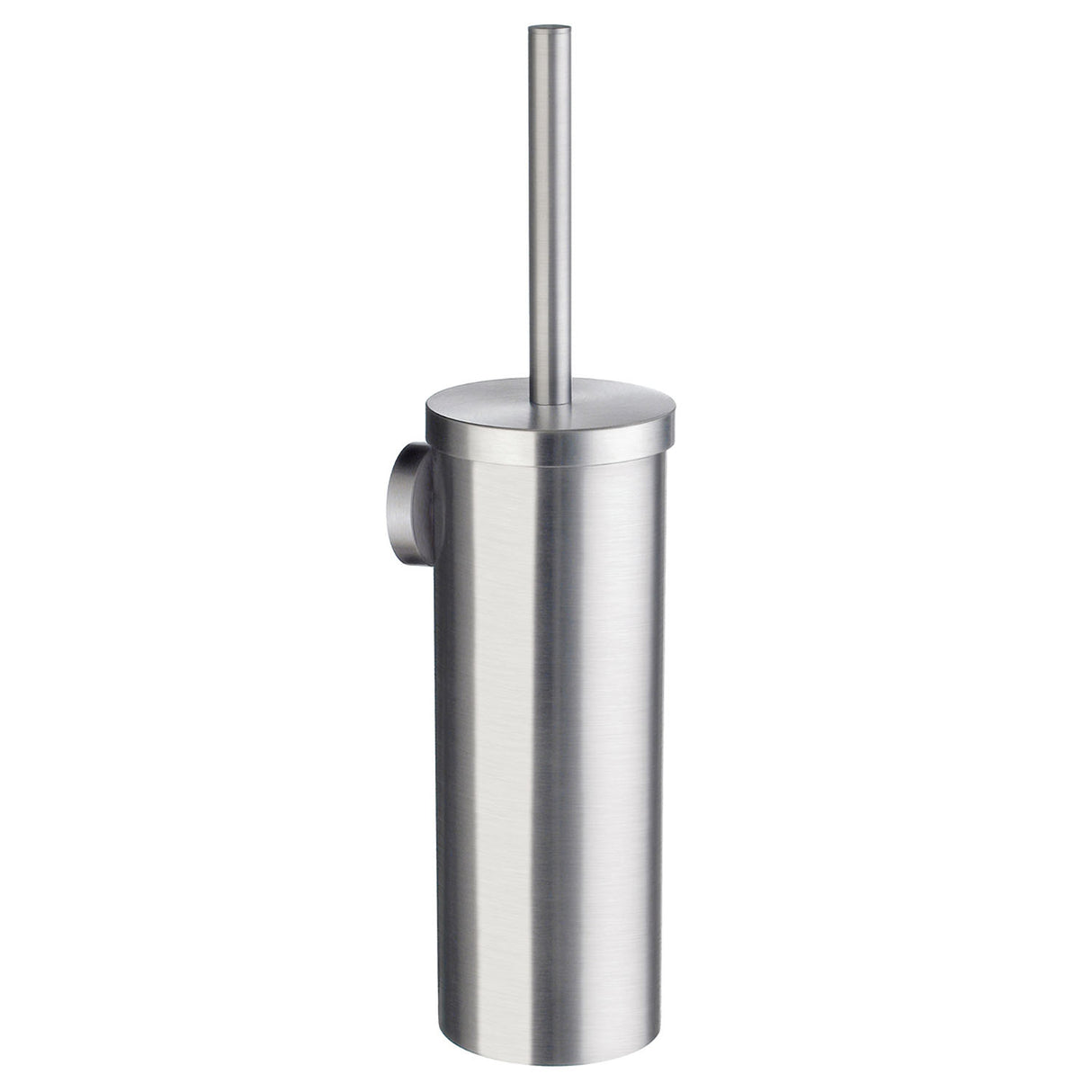 Smedbo Home Toilet Brush Wall Mounted Solid Brass Container in Brushed Chrome