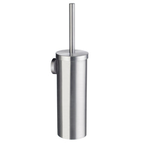 Smedbo Home Toilet Brush Wall Mounted Solid Brass Container in Brushed Chrome