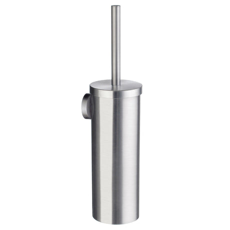 Smedbo Home Toilet Brush Wall Mounted Solid Brass Container in Brushed Chrome